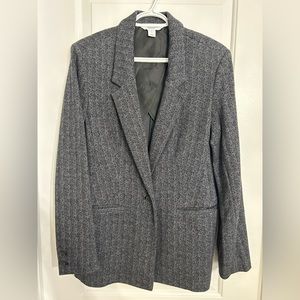 OLD NAVY LIKE NEW black and grey HERRINGBONE BLAZER, size M